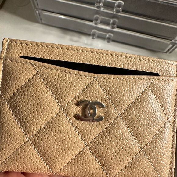 NWT Chanel Classic Caviar Cardholder in Beige - Picture 3 of 6